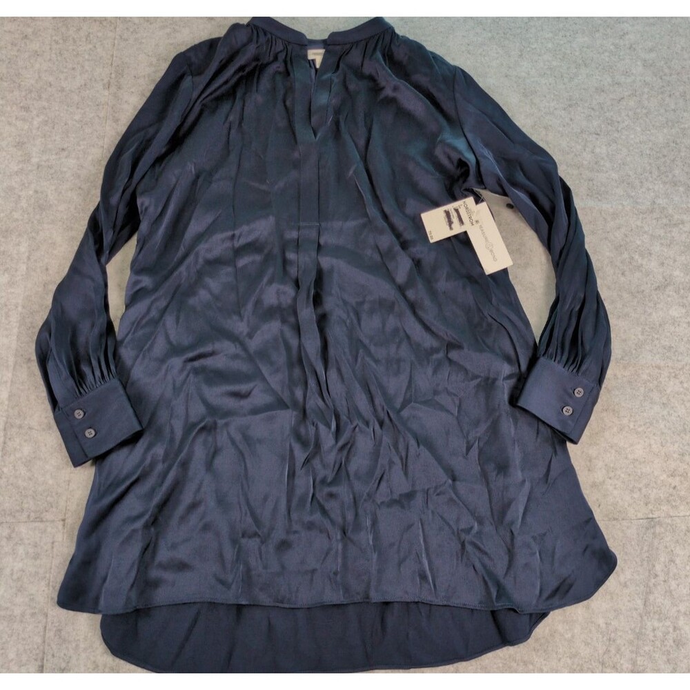 2023 Treasure & Bond Navy Blue Blazer Top Blouse - Womens Small - NWT MSRP $79